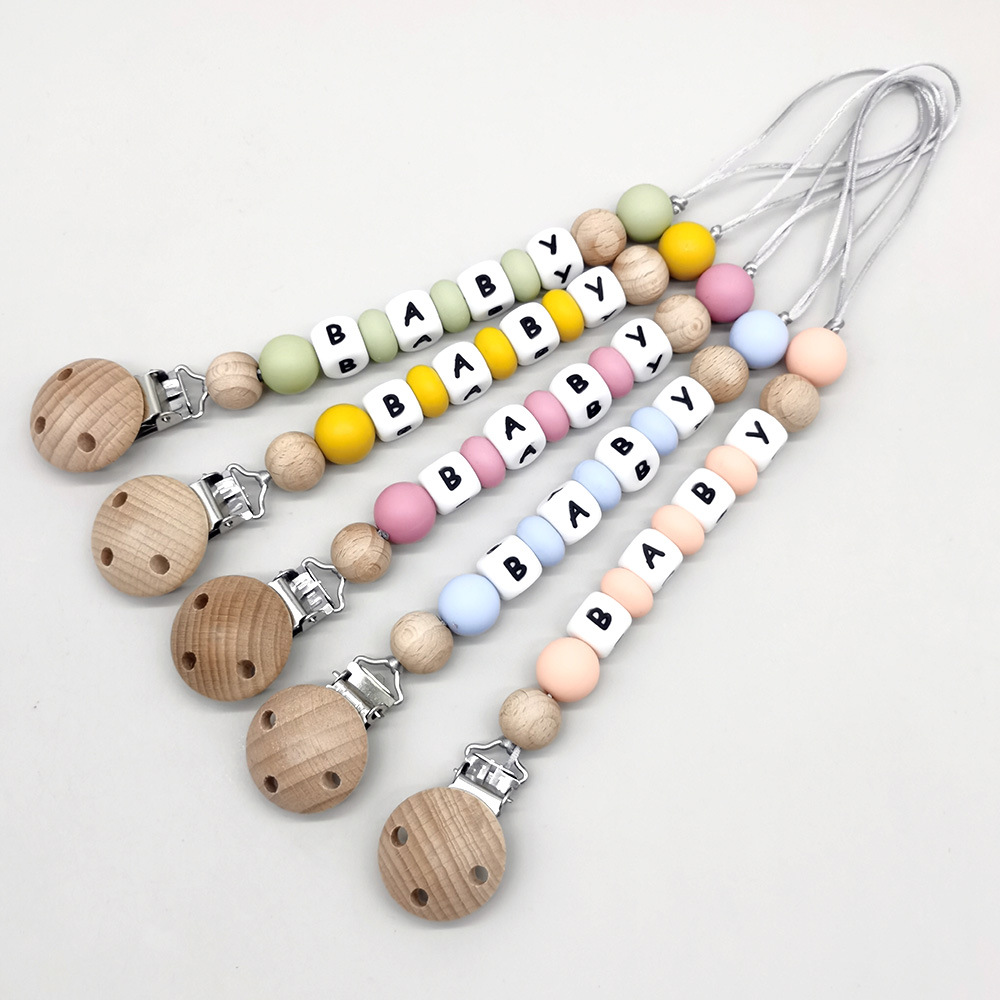 Baby Products Gift - Aangepaste Naam Fopspeen Clips Keten Siliconen