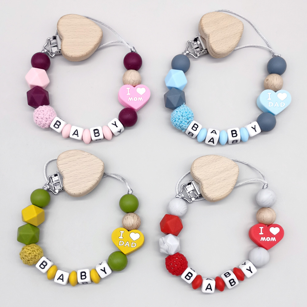 Baby Products Gift - Aanpasbare gepersonaliseerde naam baby bijtring fopspeen