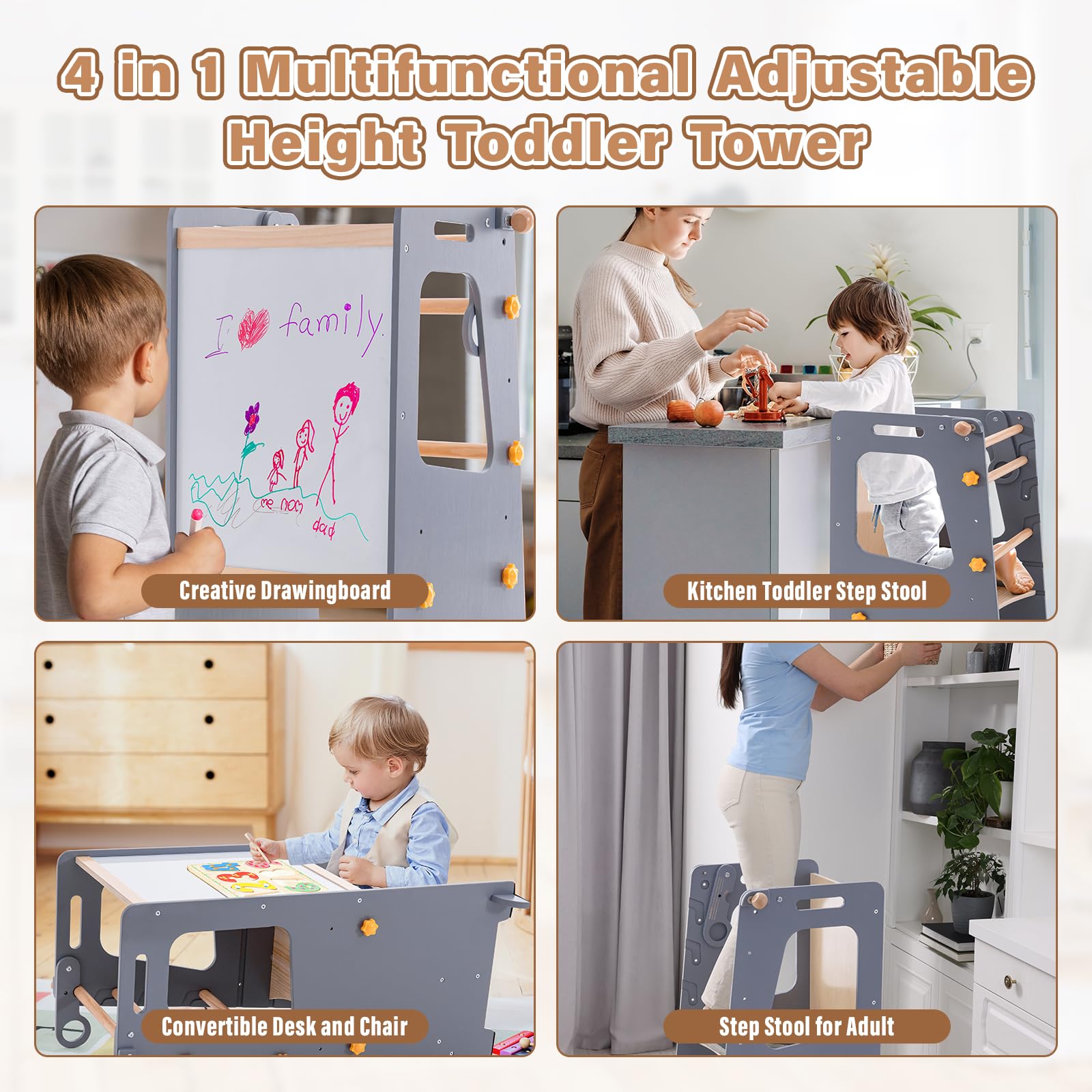 4-in-1 keukentoren voor peuter - Toddler Learning Tower recensie en prijs