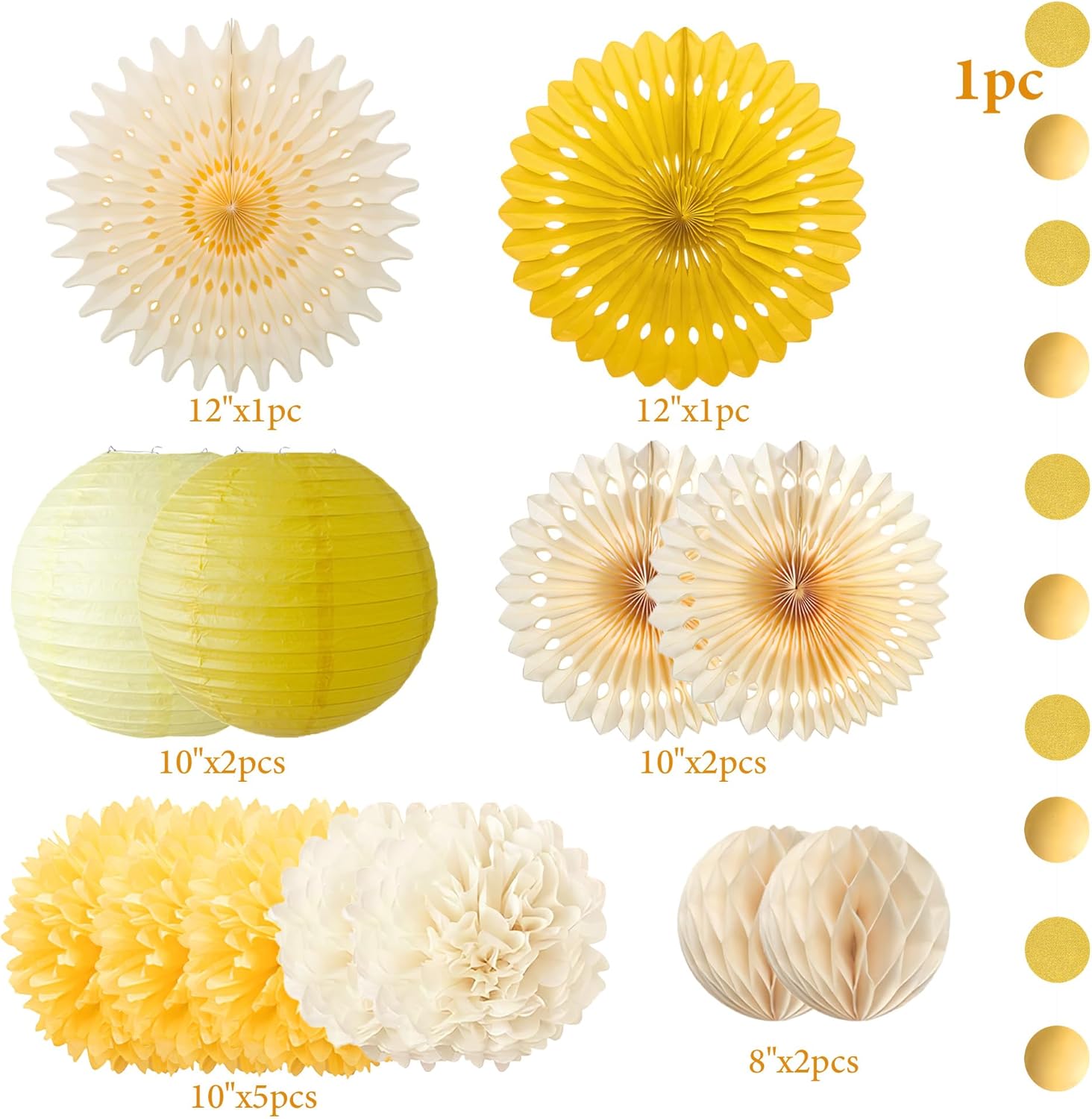 Gele feestdecoraties Geel en c - Baby Products Moisturizer recensie en prijs