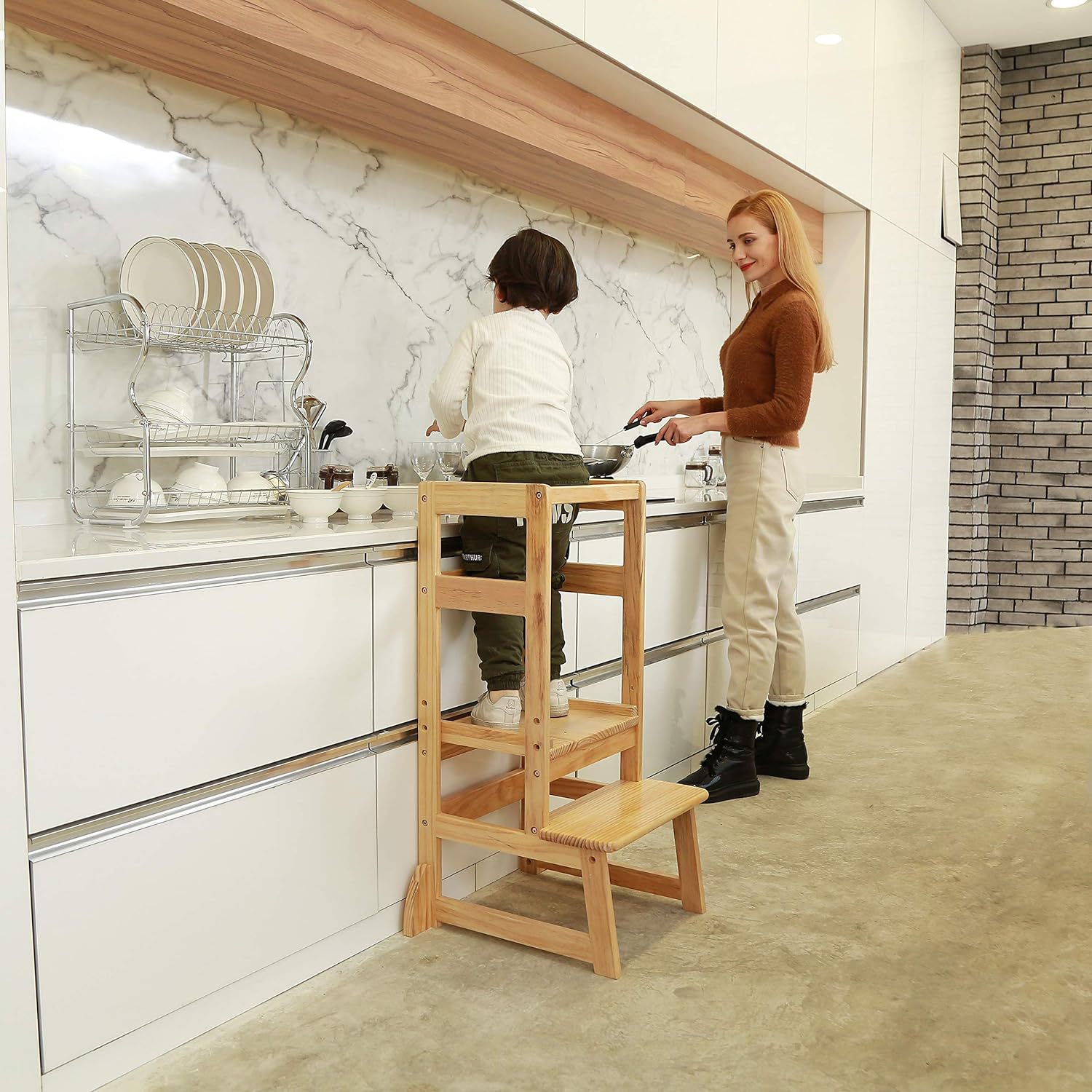Verstelbare hoogte kruk kinder - Toddler Learning Tower recensie en prijs