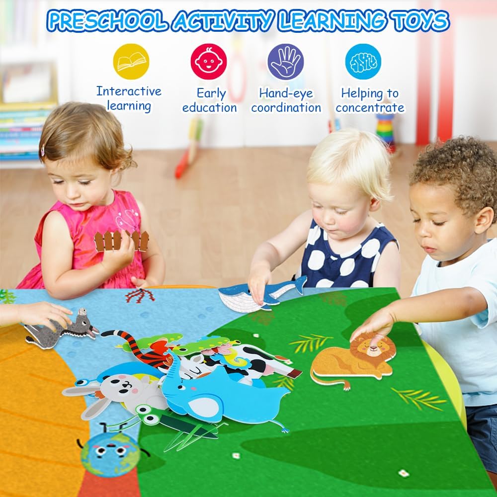 Boerderijdieren Vilten verhaal - Toddler Learning Tower recensie en prijs