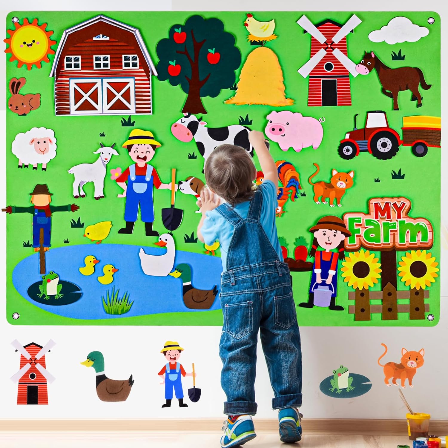 Boerderijdieren Vilten verhaal - Toddler Learning Tower recensie en prijs