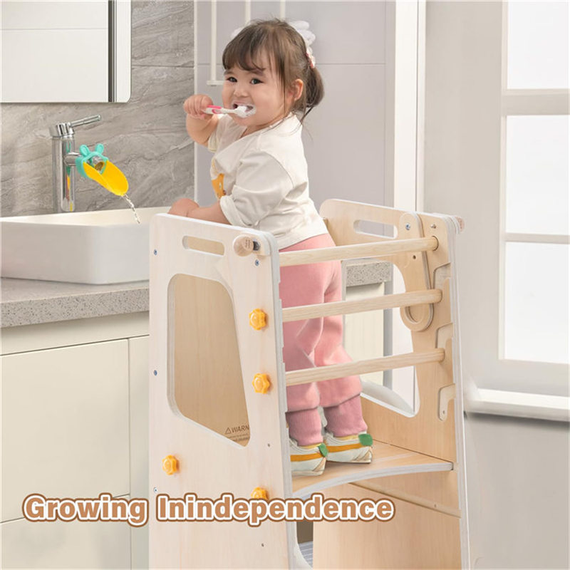 Opvouwbare houten baby leertor - Toddler Learning Tower recensie en prijs
