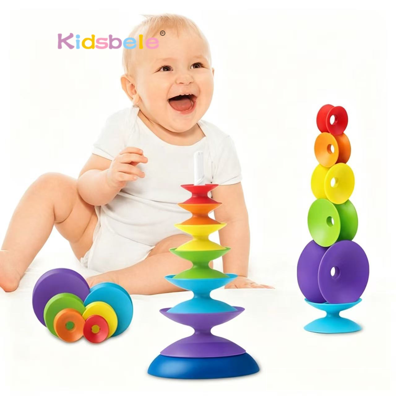 Regenboog Draaiende Stapeltore - Toddler Learning Tower recensie en prijs