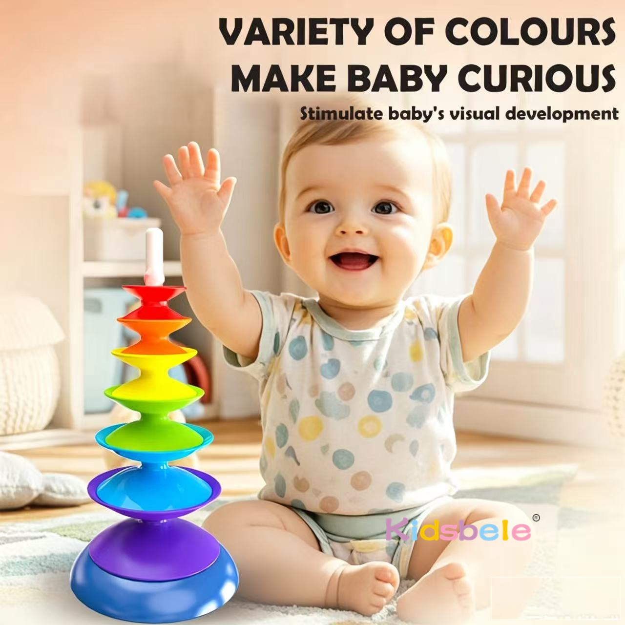 Regenboog Draaiende Stapeltore - Toddler Learning Tower recensie en prijs